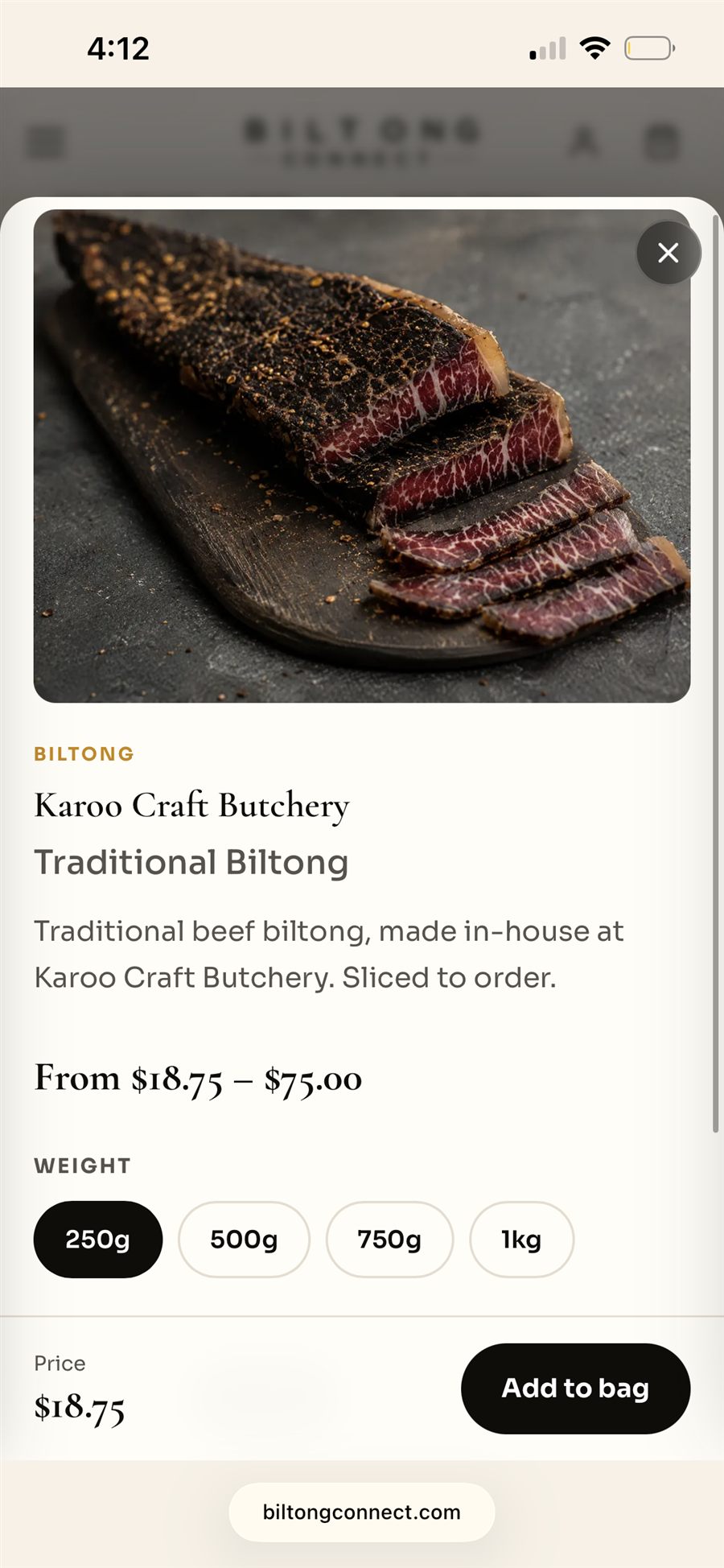 Biltong Connect product details