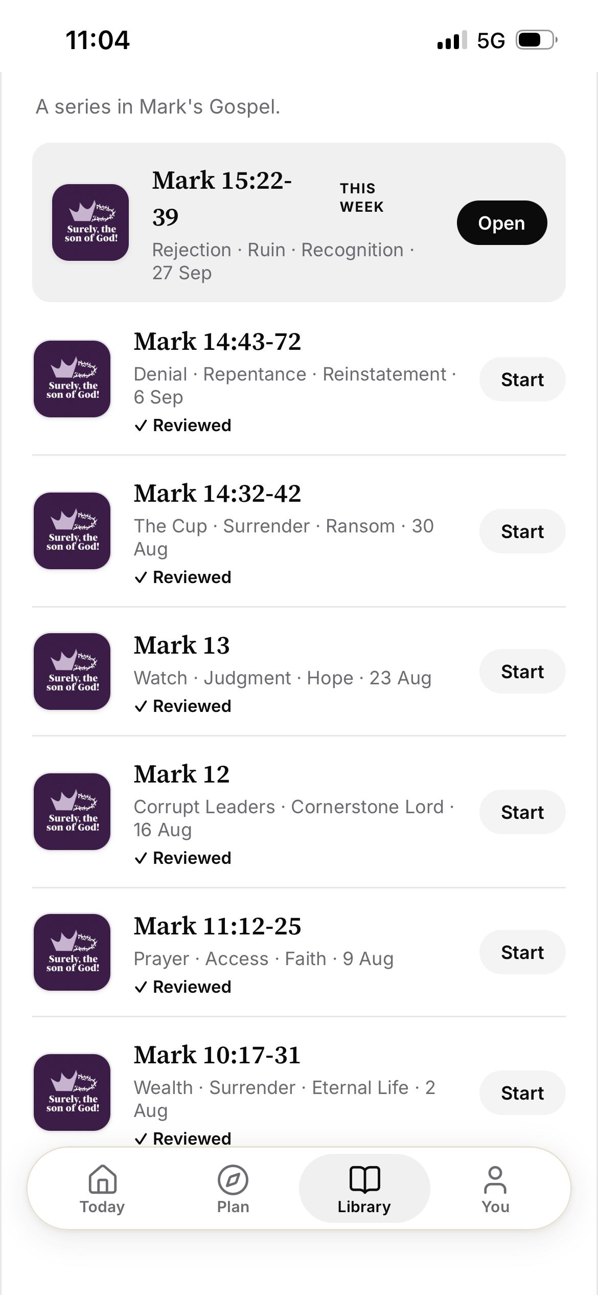 Sunday and Beyond list of sermon series